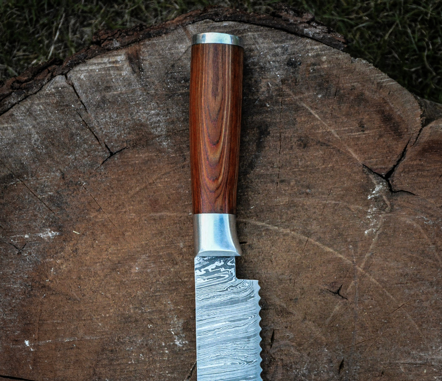 BREAD KNIFE - Damascus Steel