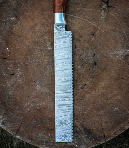 BREAD KNIFE - Damascus Steel